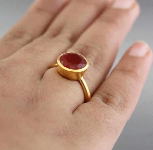 Natural Carnelian Ring