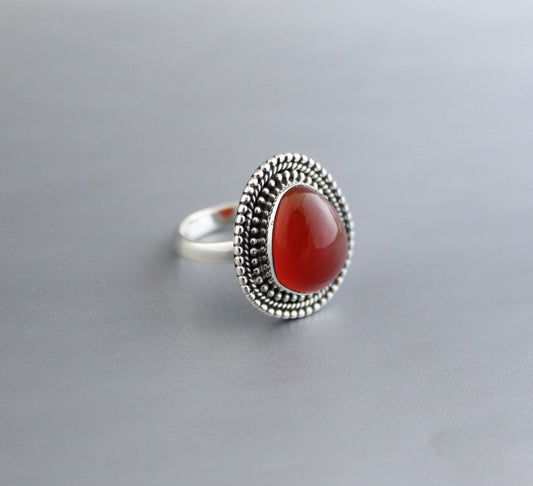 Carnelian Gemstone Ring