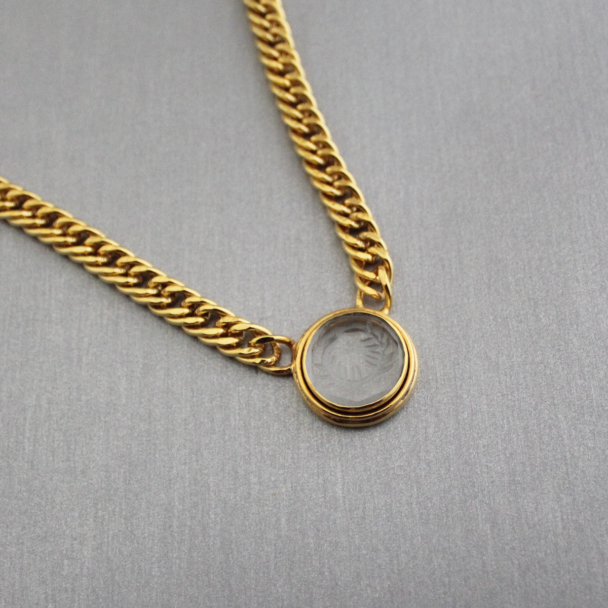 Intaglio Necklace, Roman Style Cameo Pendant, photo 3
