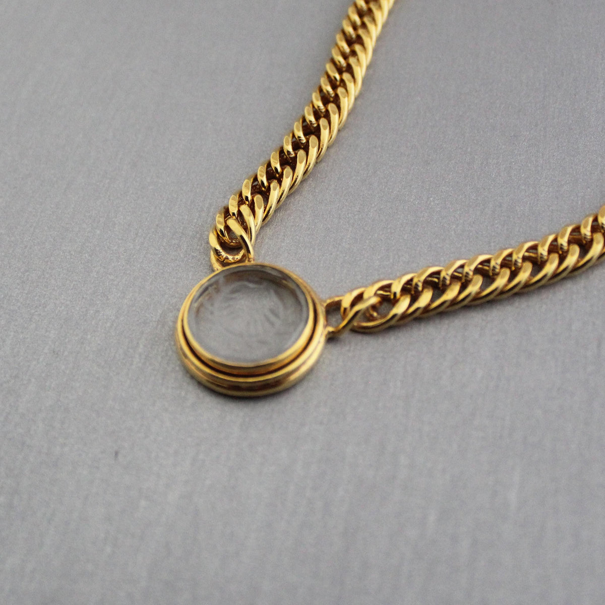Intaglio Necklace, Roman Style Cameo Pendant, photo 2