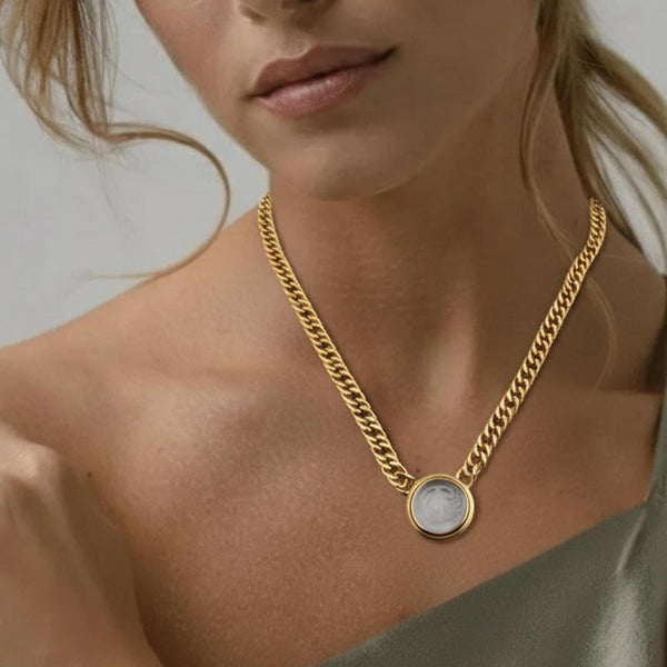 Intaglio Necklace, Roman Style Cameo Pendant