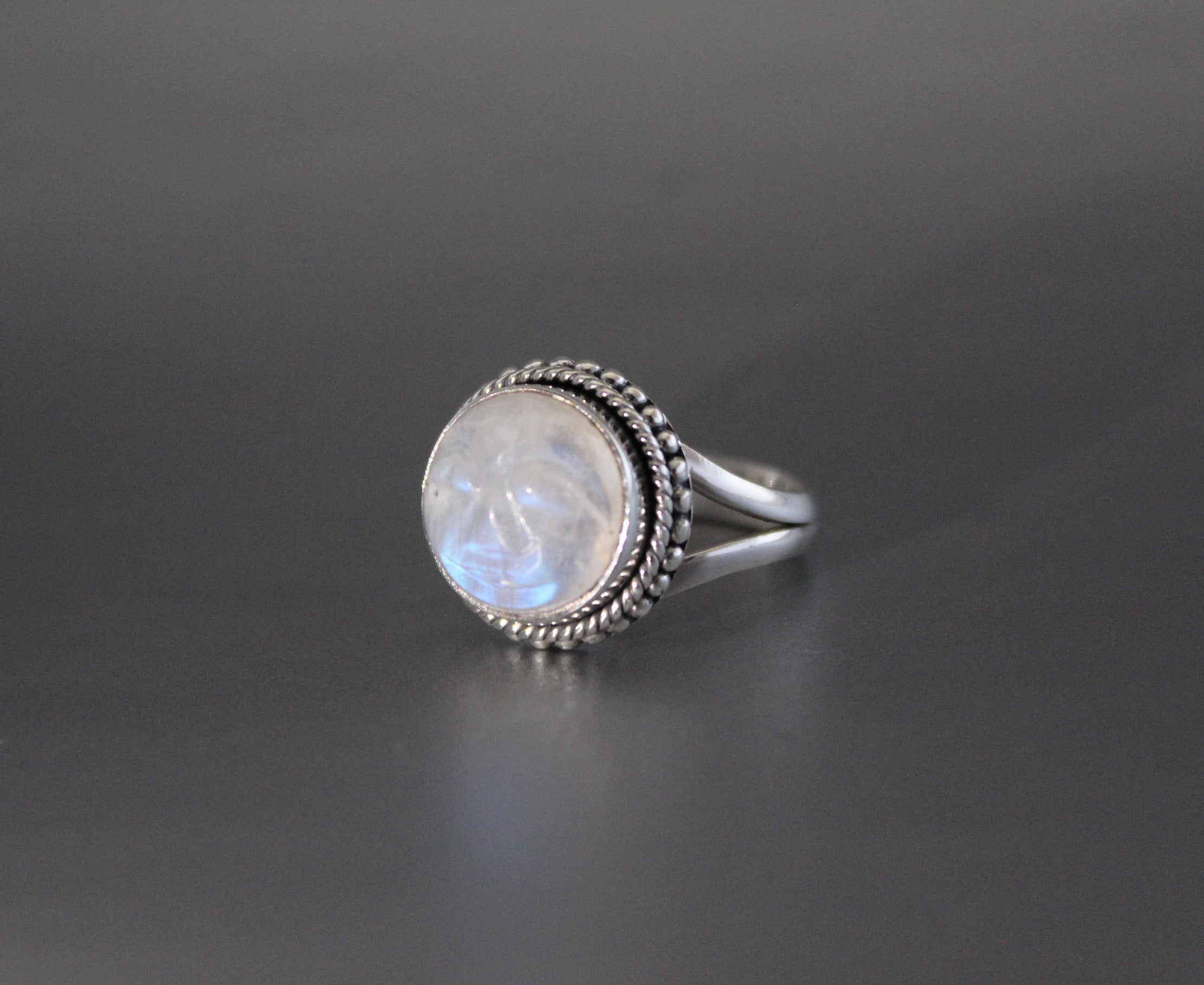 Rainbow Moonstone Ring