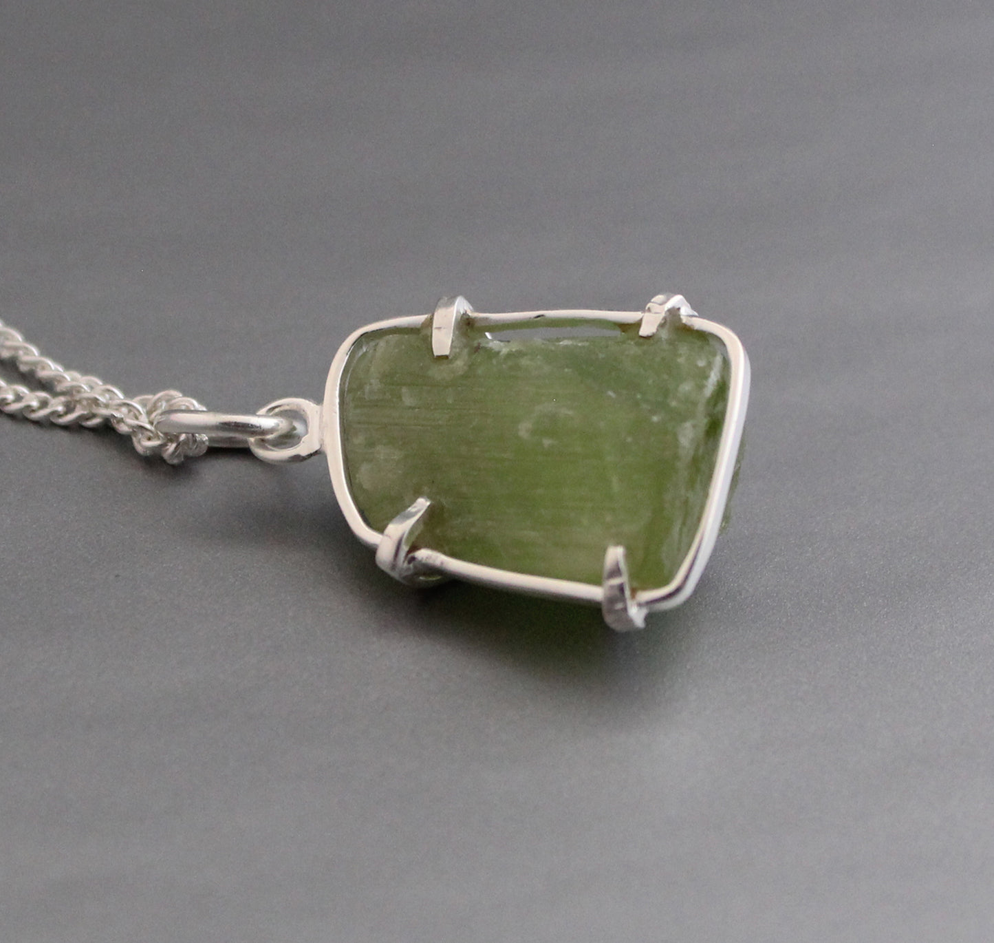 Natural Raw Peridot necklace