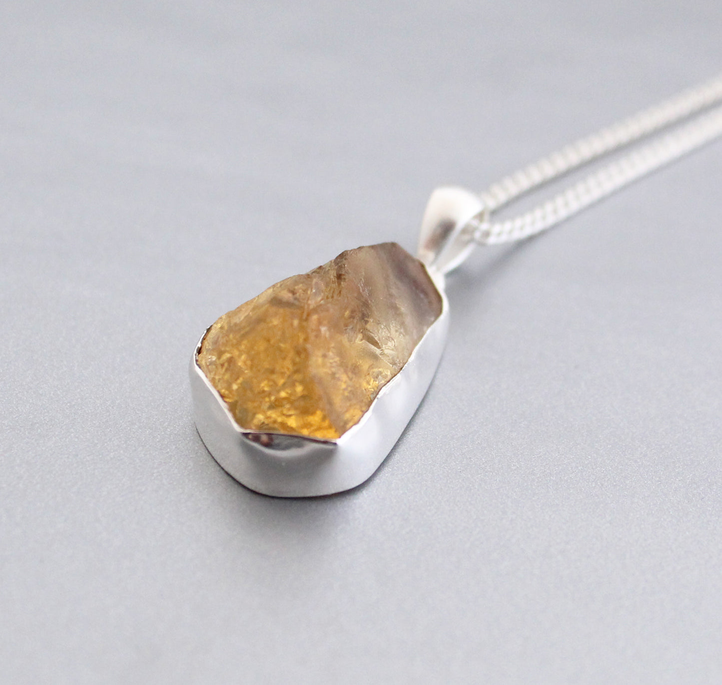 Raw Citrine Necklace