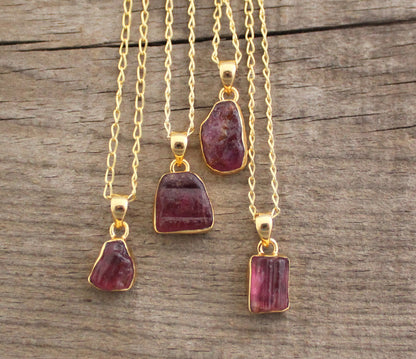 Raw Tourmaline Necklace