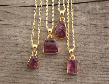 Raw Tourmaline Necklace