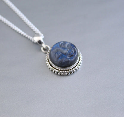 Labradorite Necklace, Moon Necklace