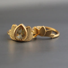 Citrine Ring, Set of 2 Ring