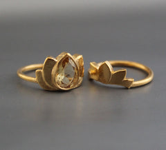Citrine Ring, Set of 2 Ring
