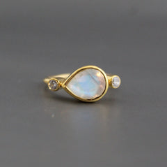 Rainbow Moonstone Ring