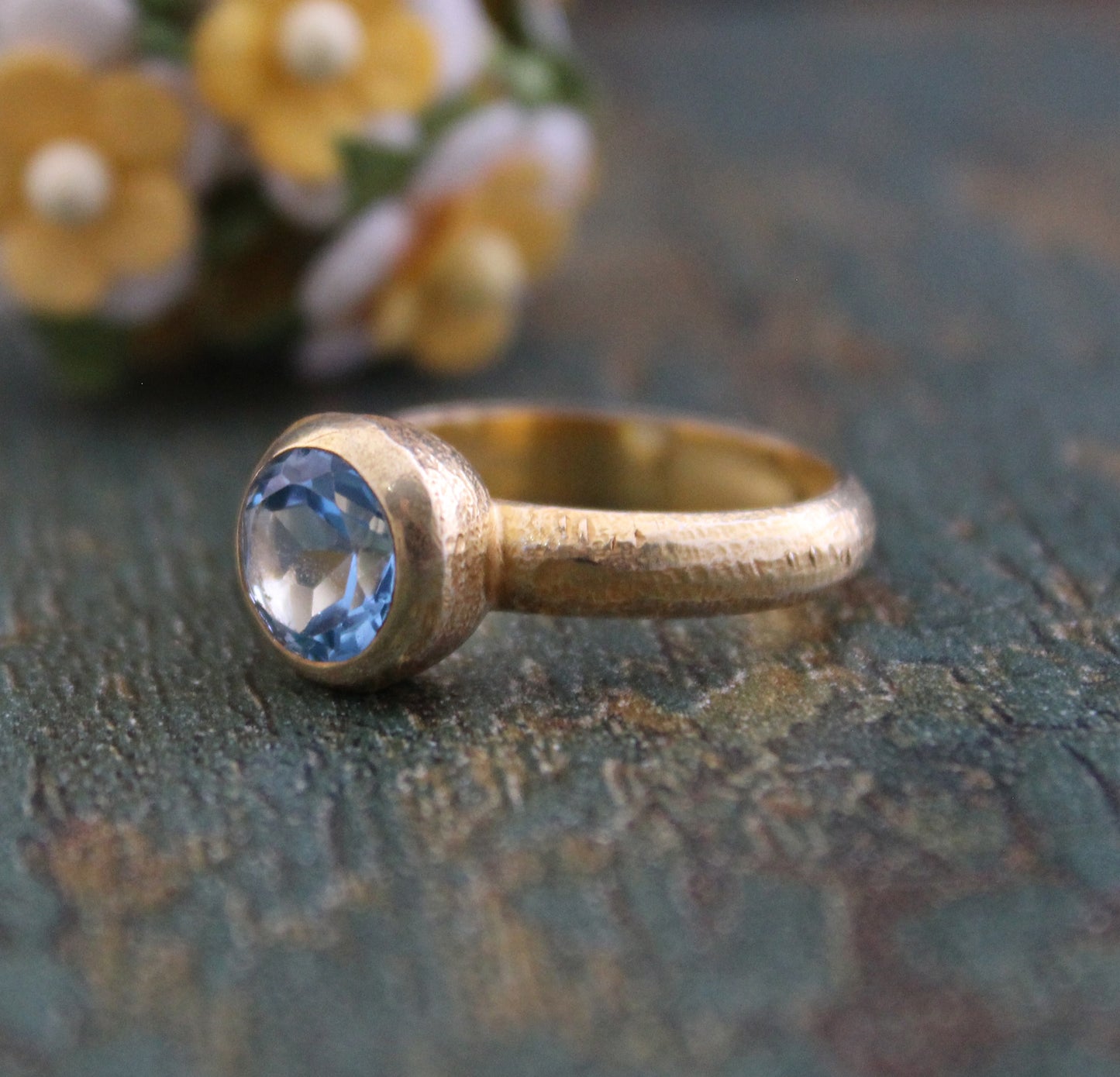 Natural Blue topaz Ring