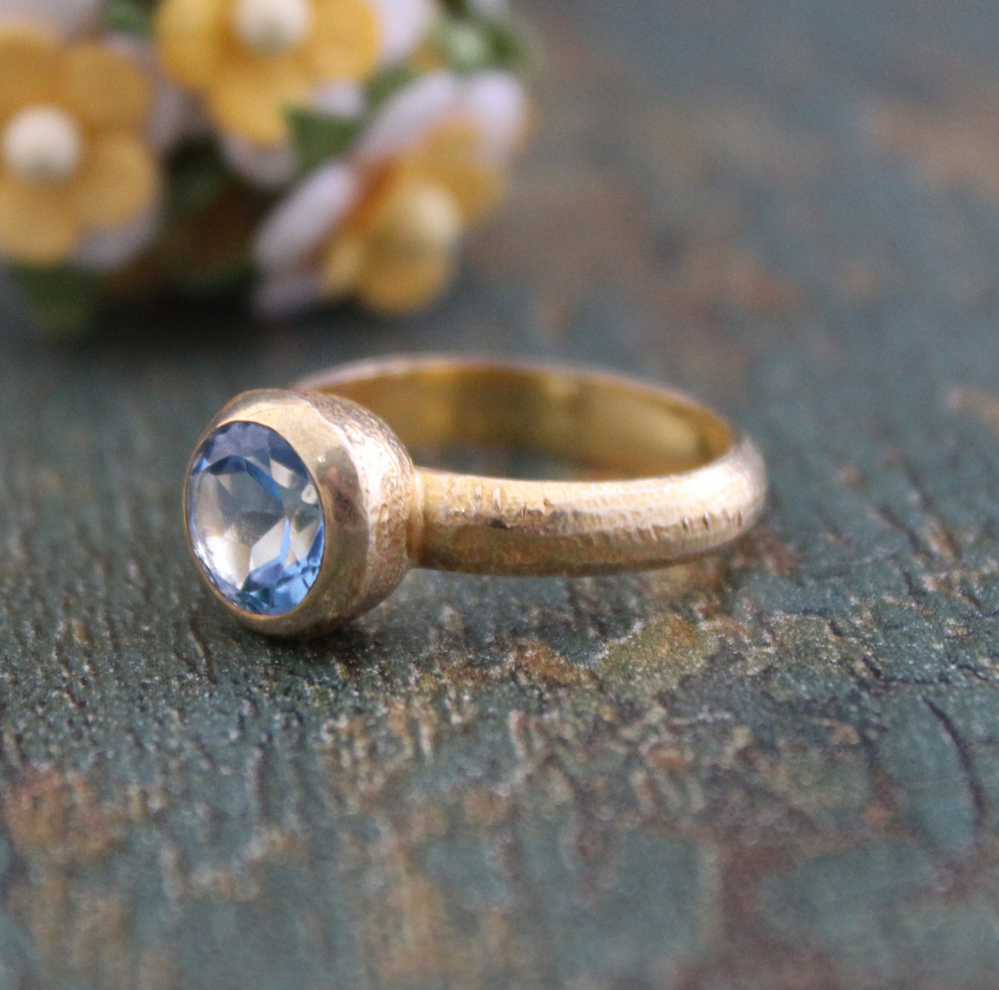 Natural Blue topaz Ring