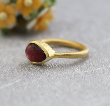 Garnet Ring, Birthstone Jewelry