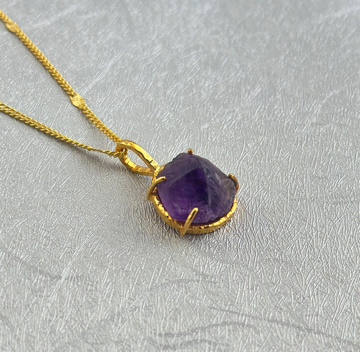 Raw Amethyst Necklace