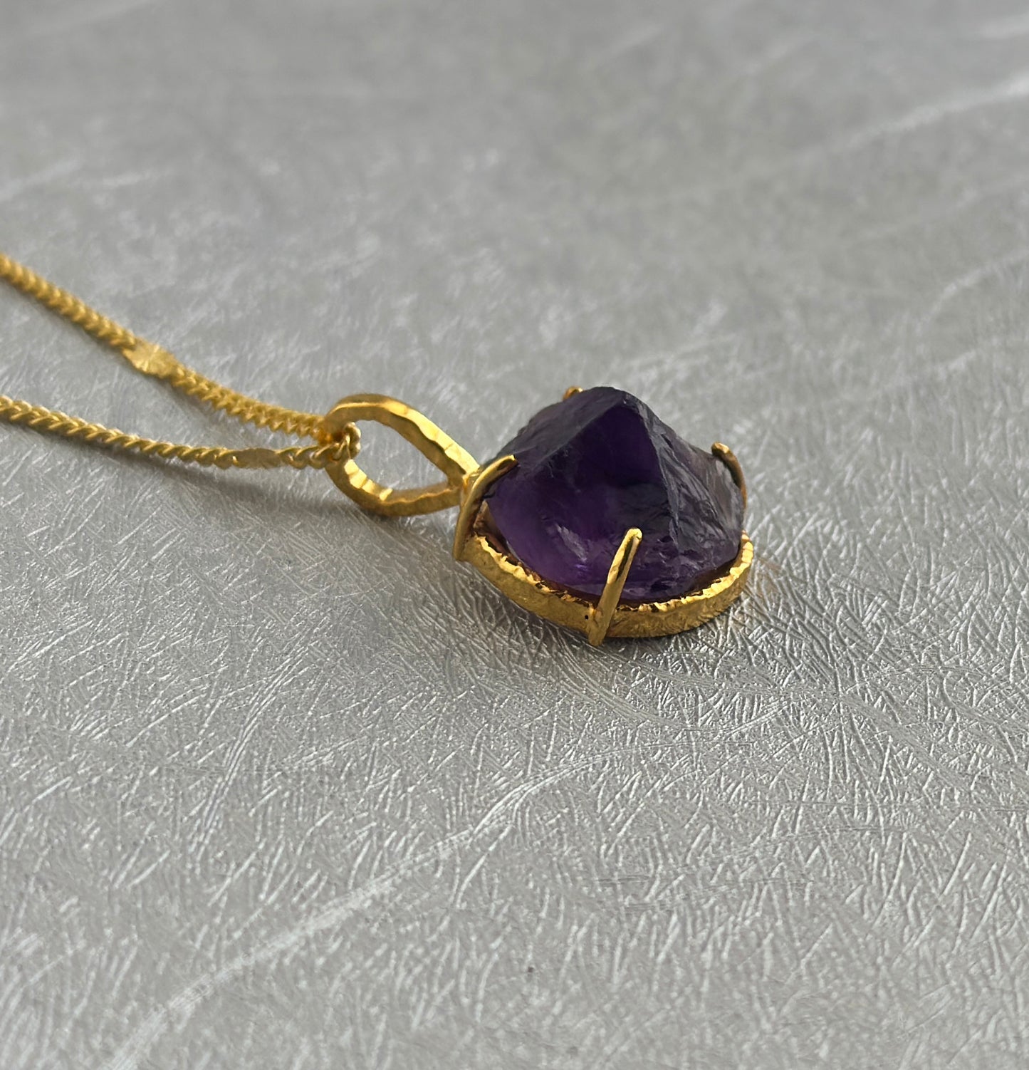 Raw Amethyst Necklace