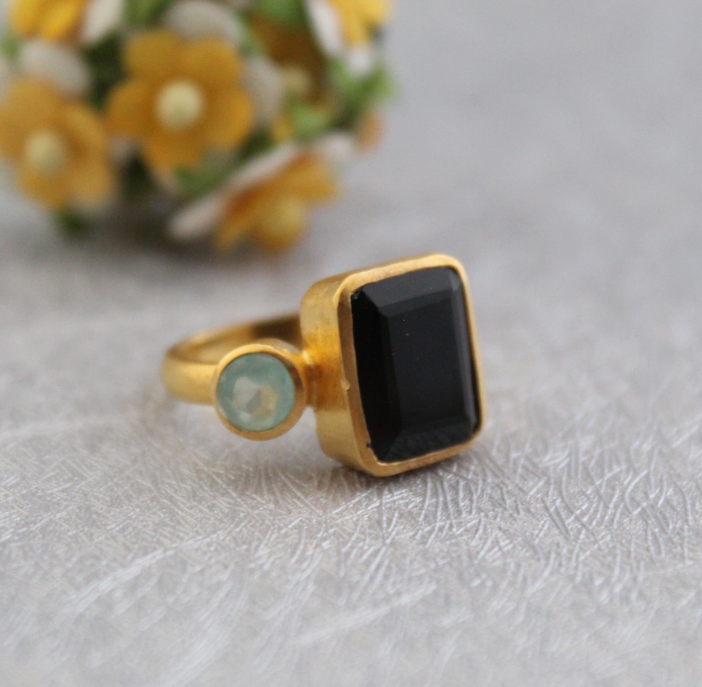 Black Onyx Stacking Ring