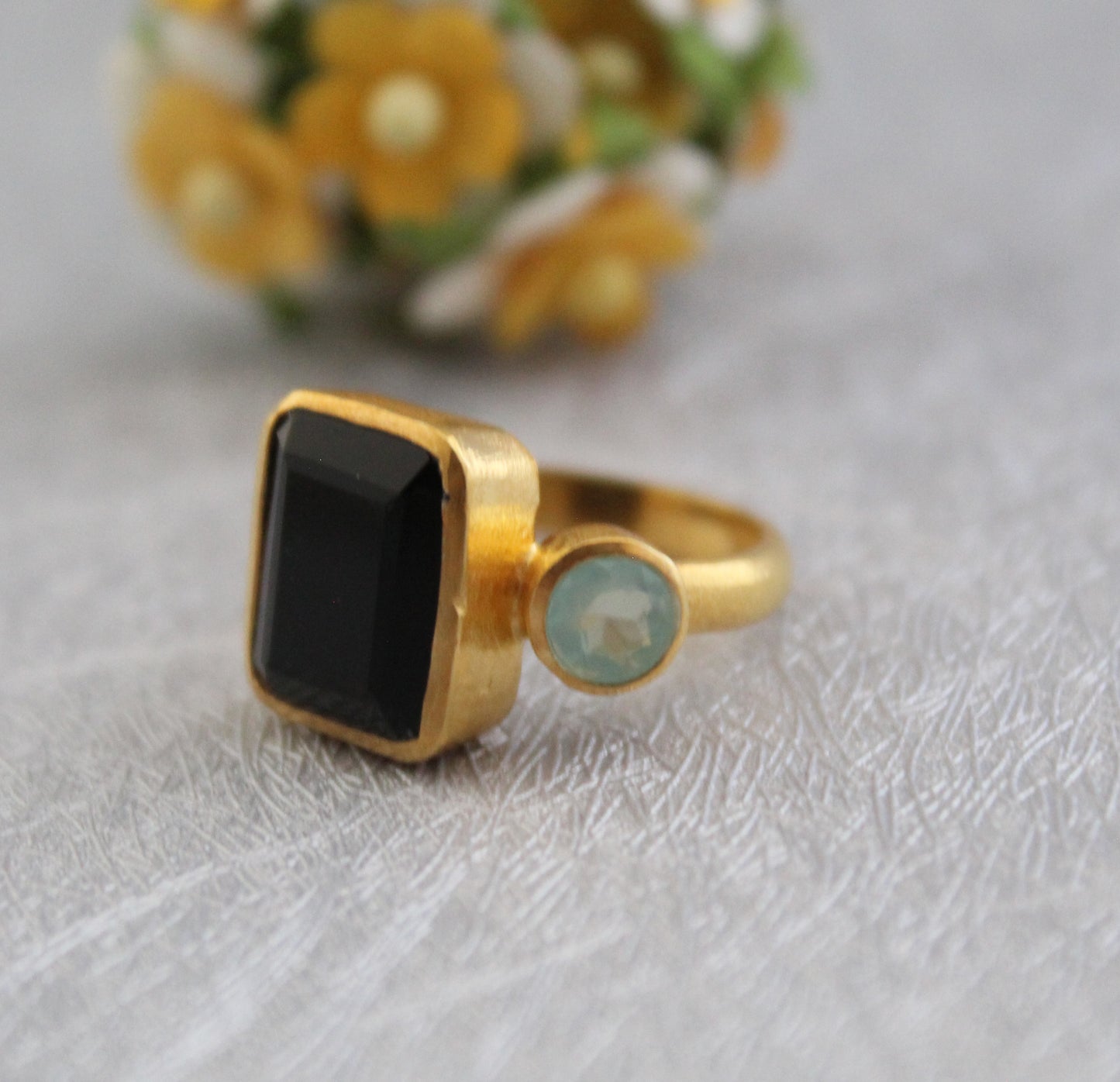 Black Onyx Stacking Ring