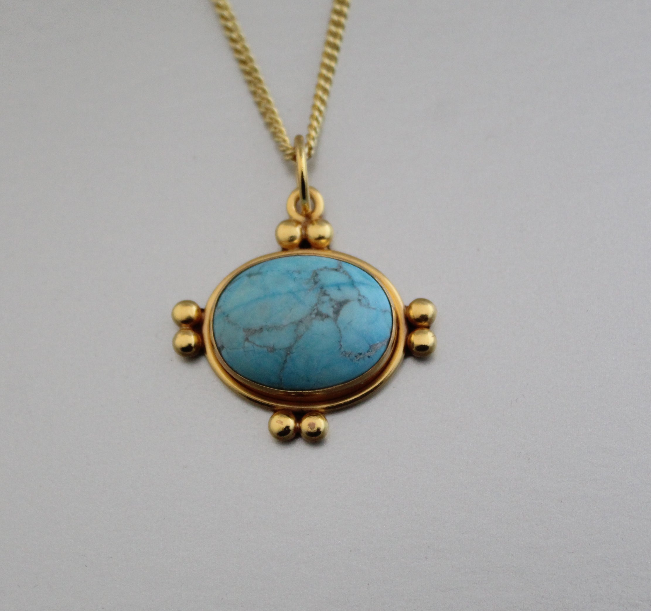 Turquoise Necklace, Dainty Gold Necklace