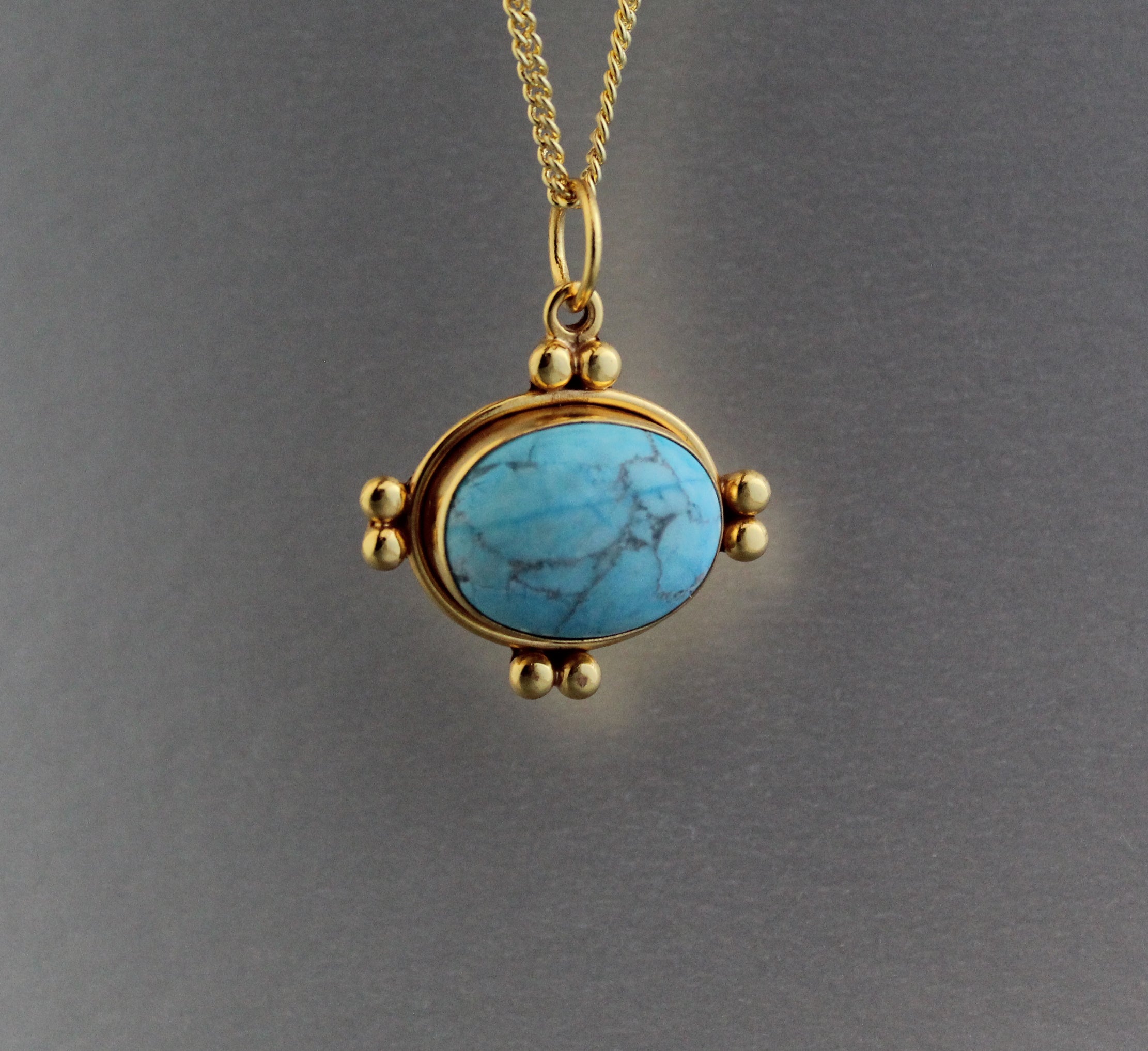 Turquoise Necklace, Dainty Gold Necklace