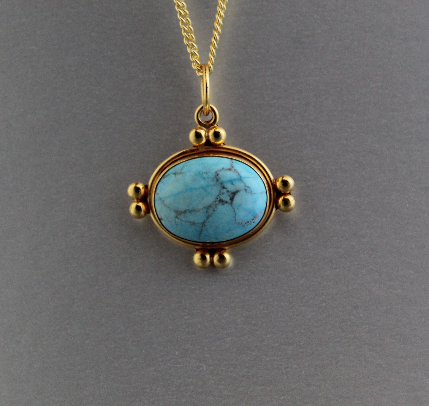 Turquoise Necklace, Dainty Gold Necklace