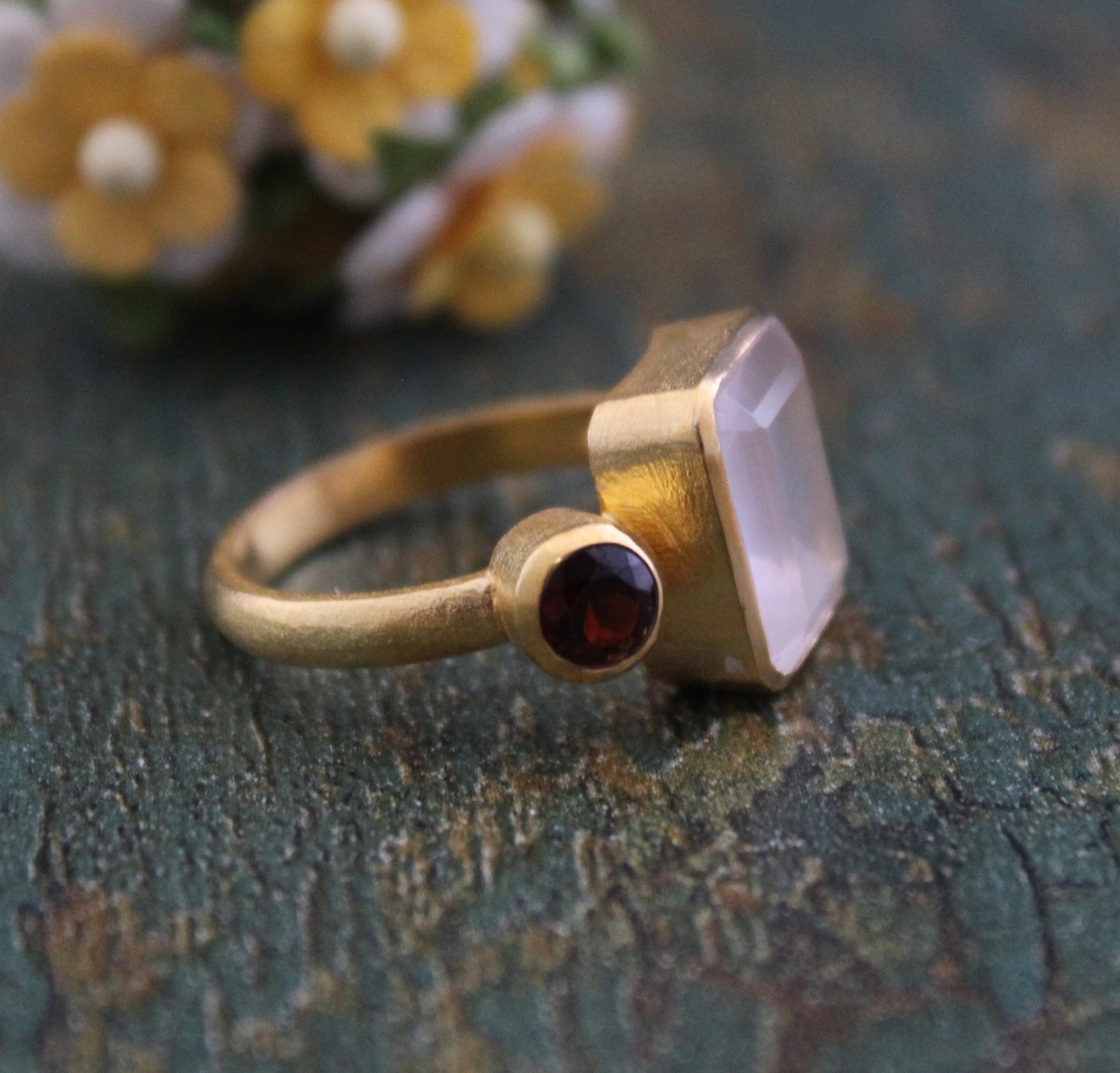 Natural Rose Quartz Ring