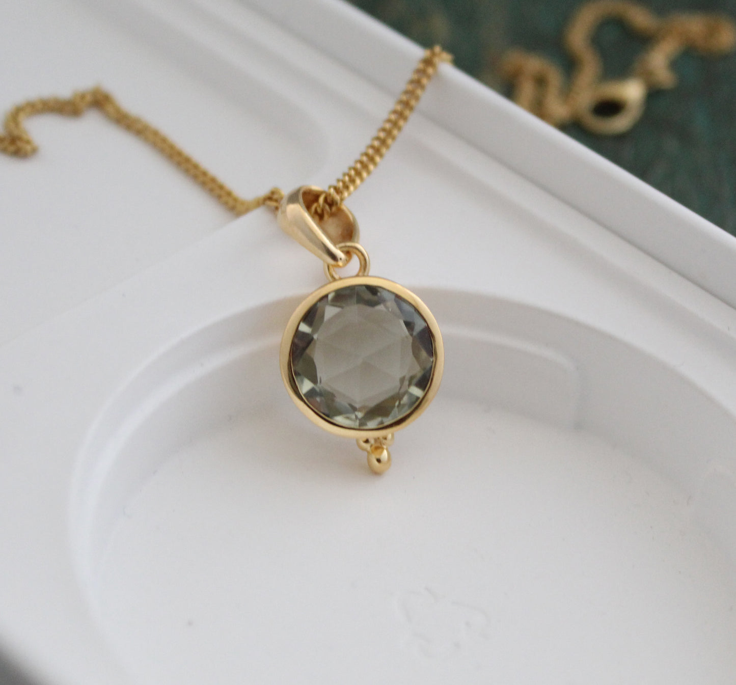 Prasiolite Necklace, Green Amethyst Necklace