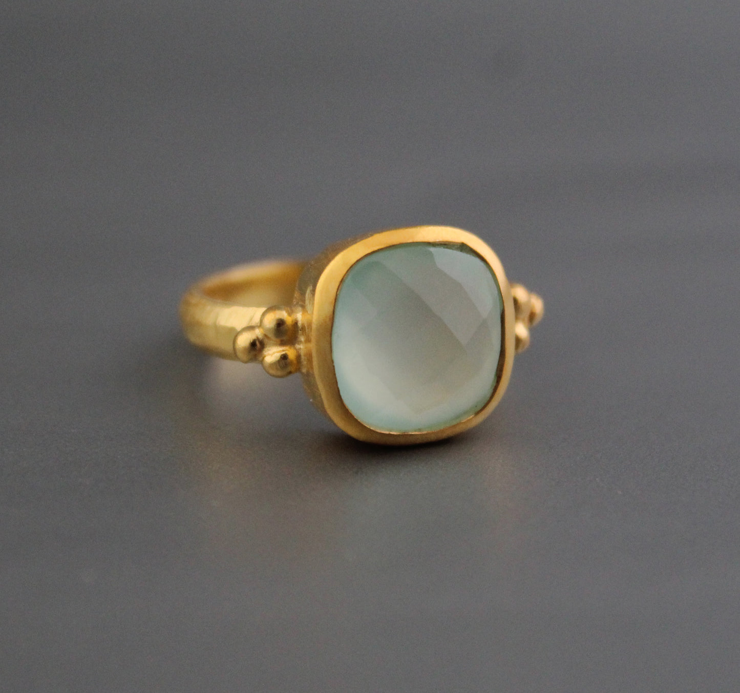 Aqua Chalcedony Ring