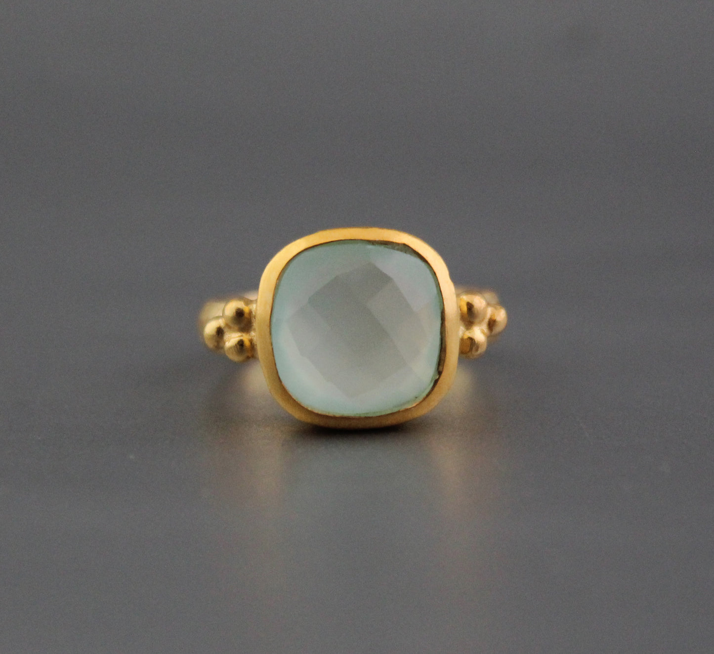 Aqua Chalcedony Ring