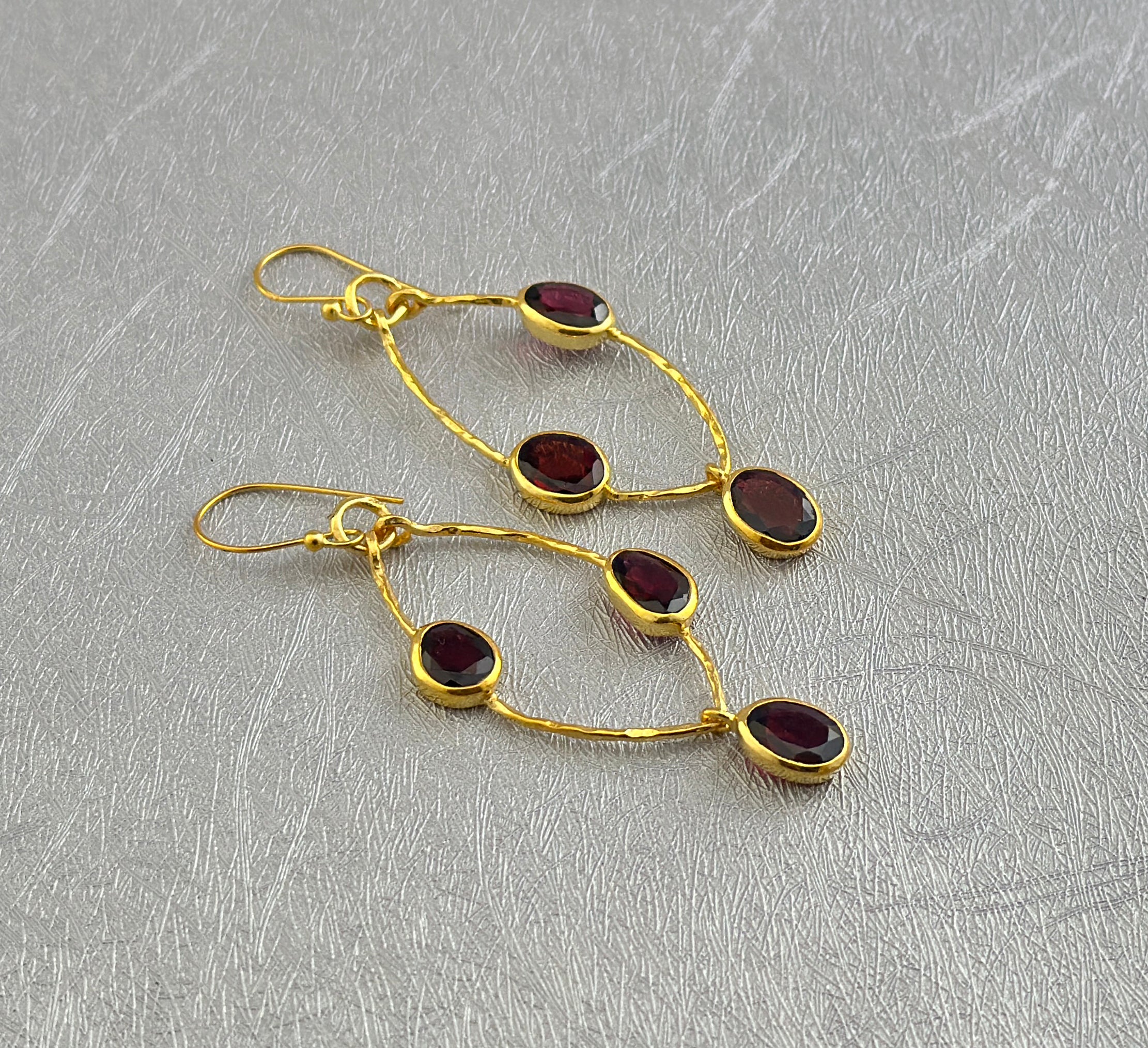 Garnet Earrings, Wedding Earrings