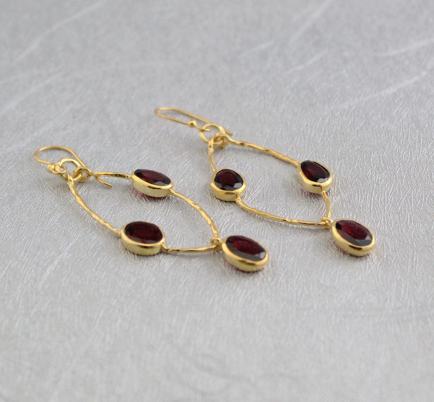 Garnet Earrings, Wedding Earrings