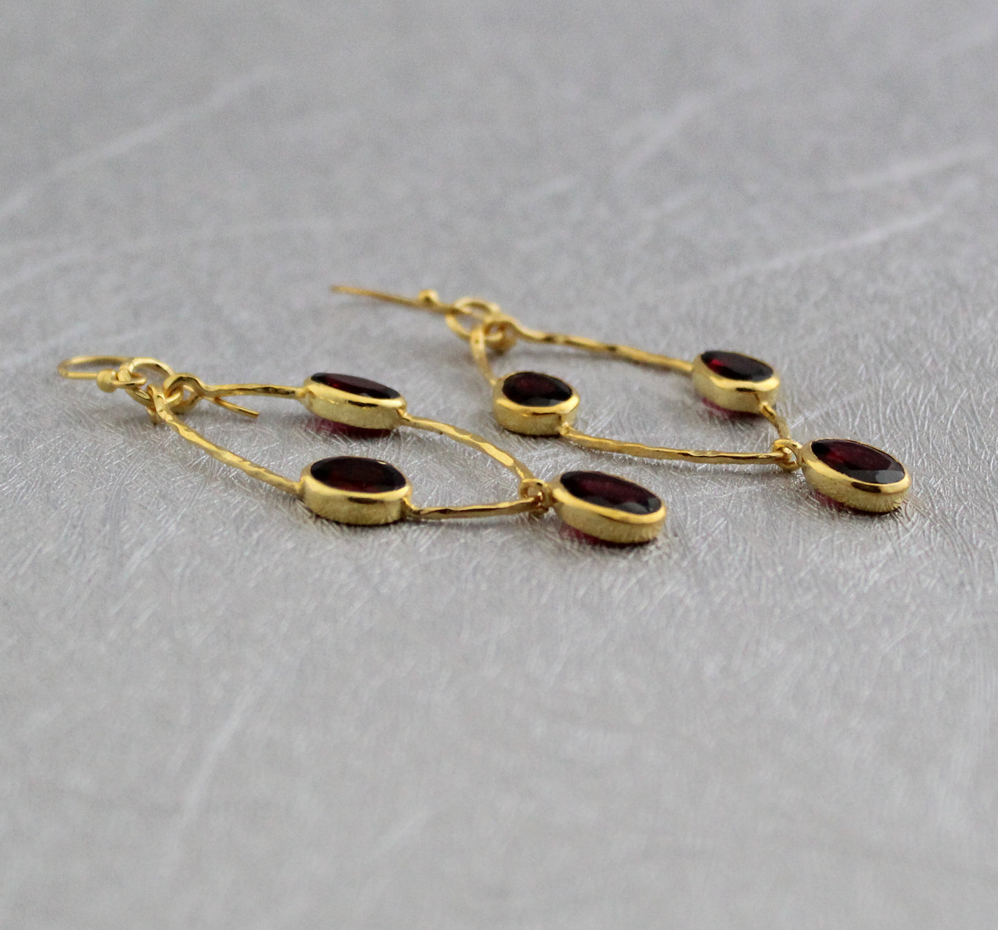 Garnet Earrings, Wedding Earrings