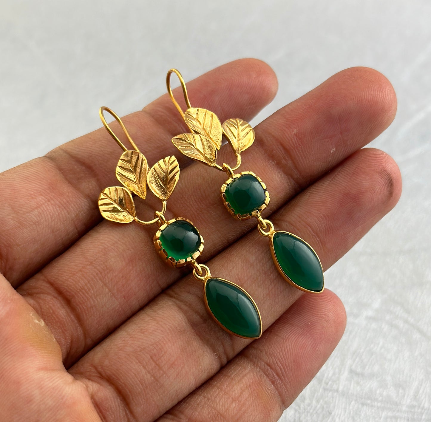 Green Onyx Earrings