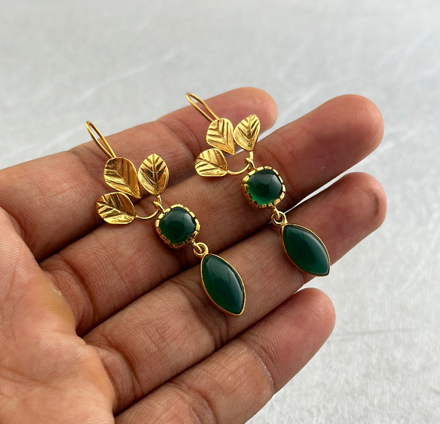 Green Onyx Earrings