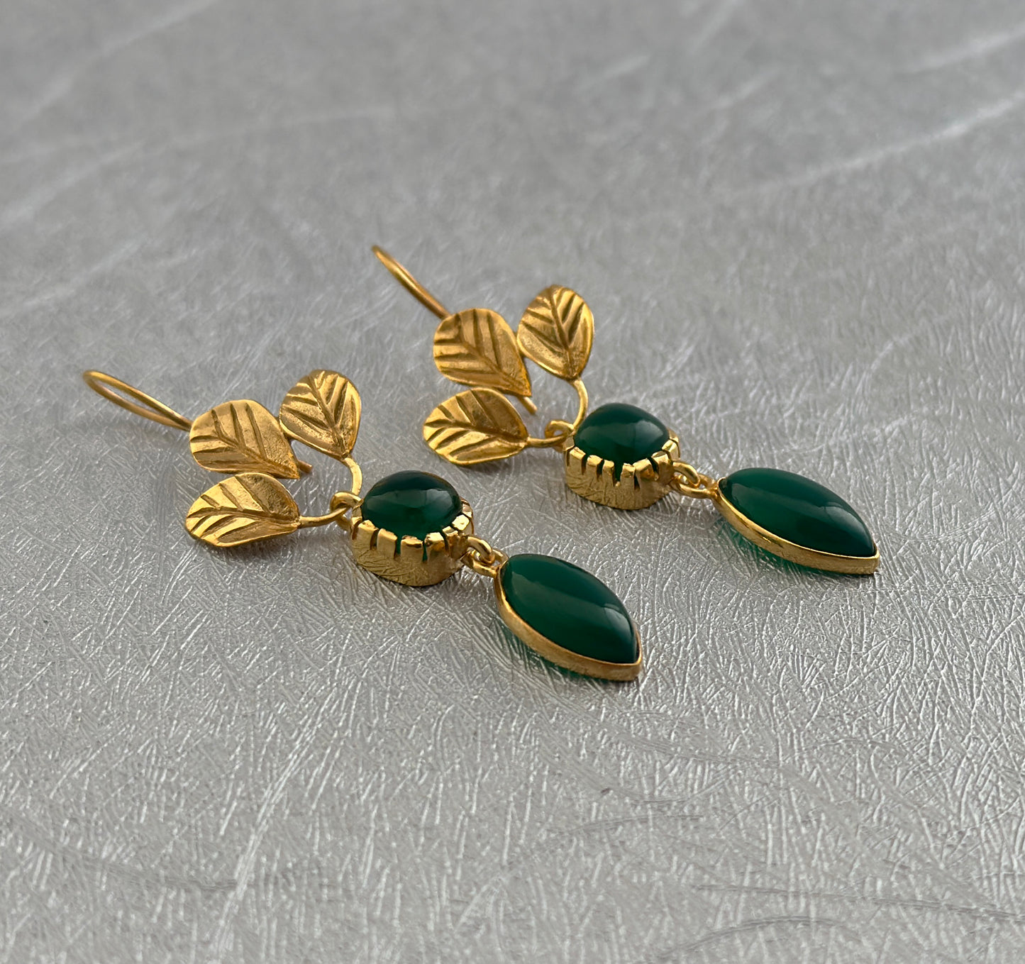 Green Onyx Earrings