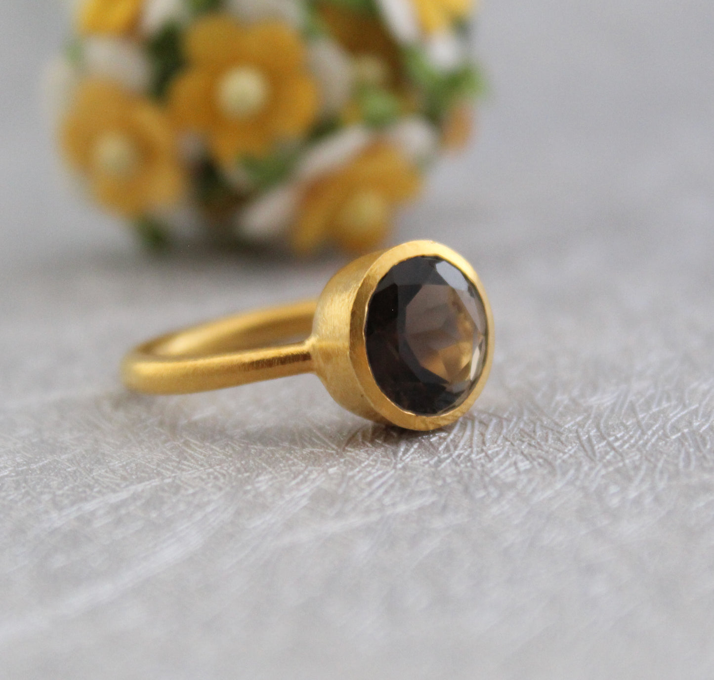 Smokey Quartz Stacking Ring