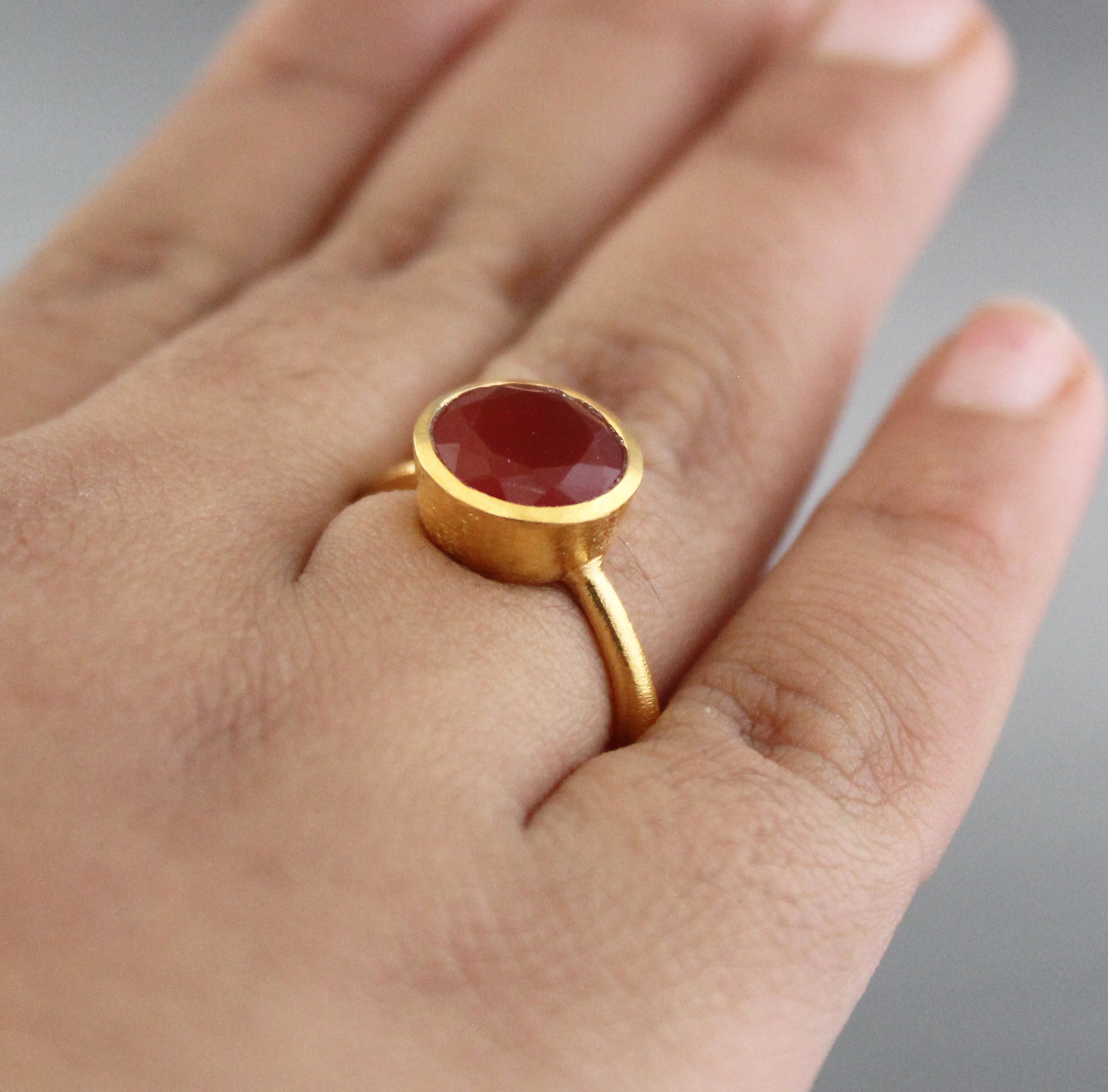 Natural Carnelian Ring