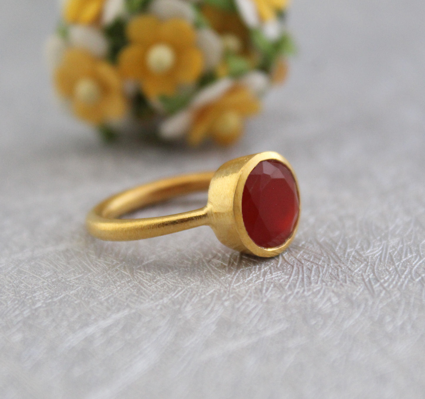 Natural Carnelian Ring