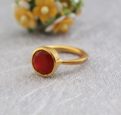Natural Carnelian Ring