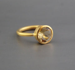 Citrine Gemstone Ring