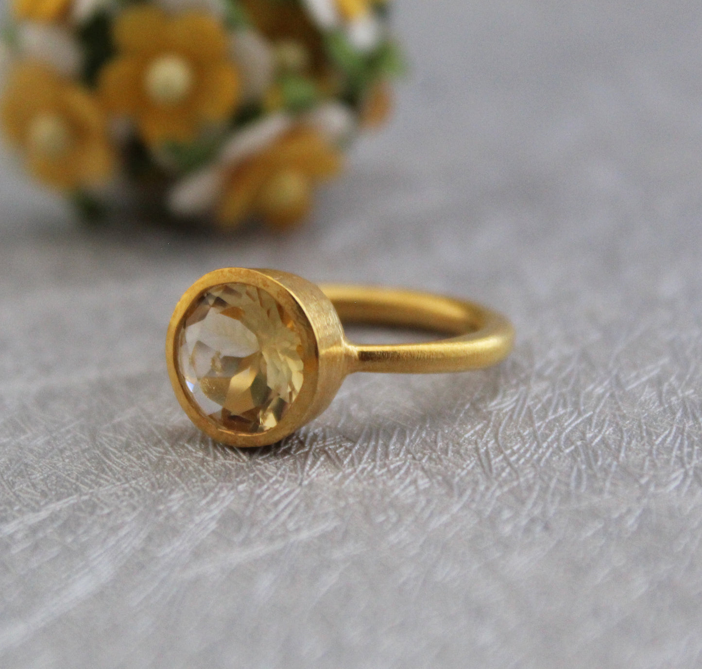 Citrine Gemstone Ring