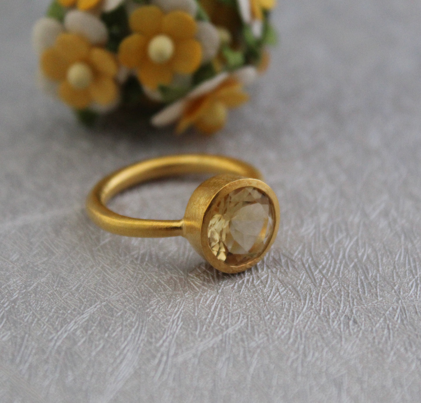 Citrine Gemstone Ring