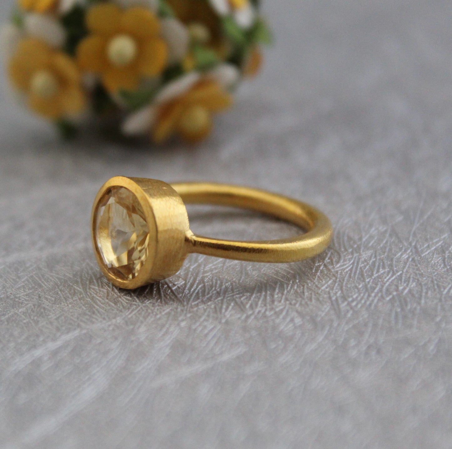 Citrine Gemstone Ring