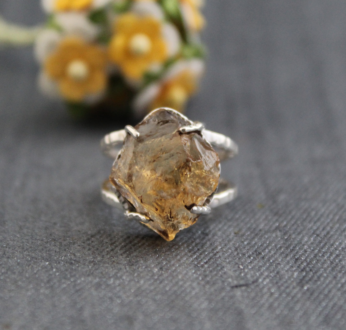 Raw Citrine Ring