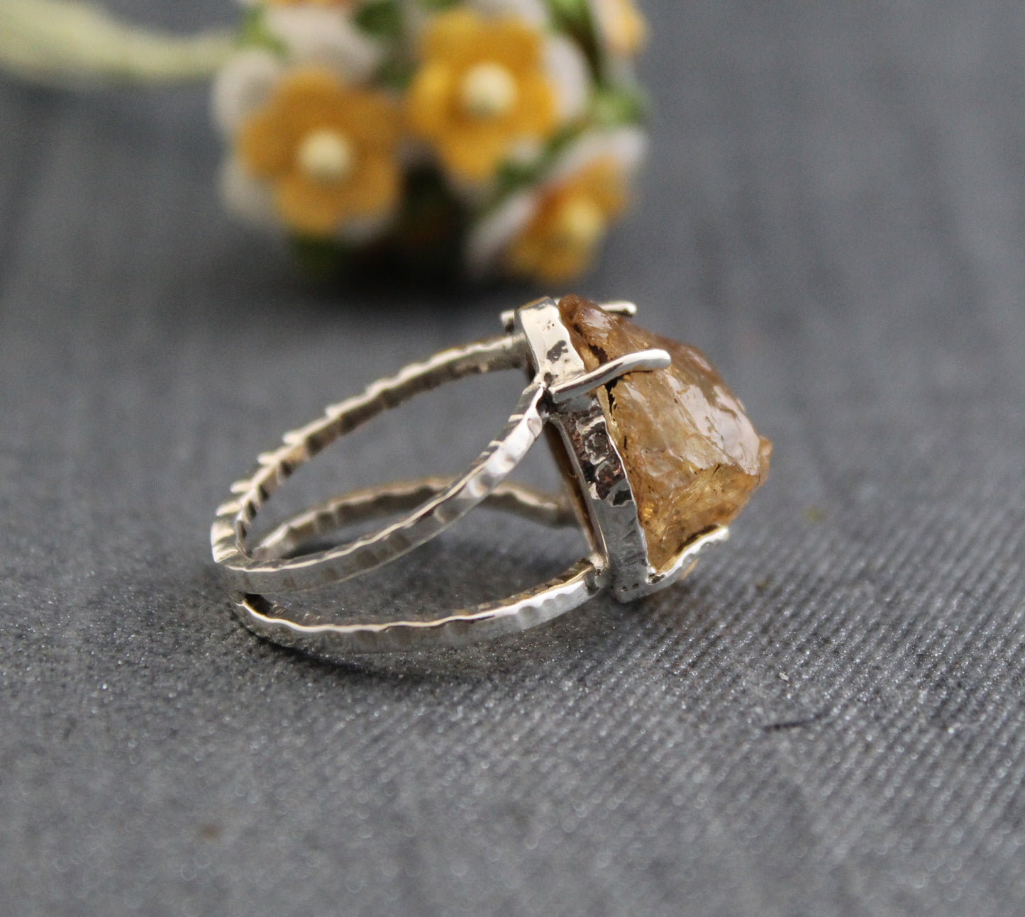 Raw Citrine Ring