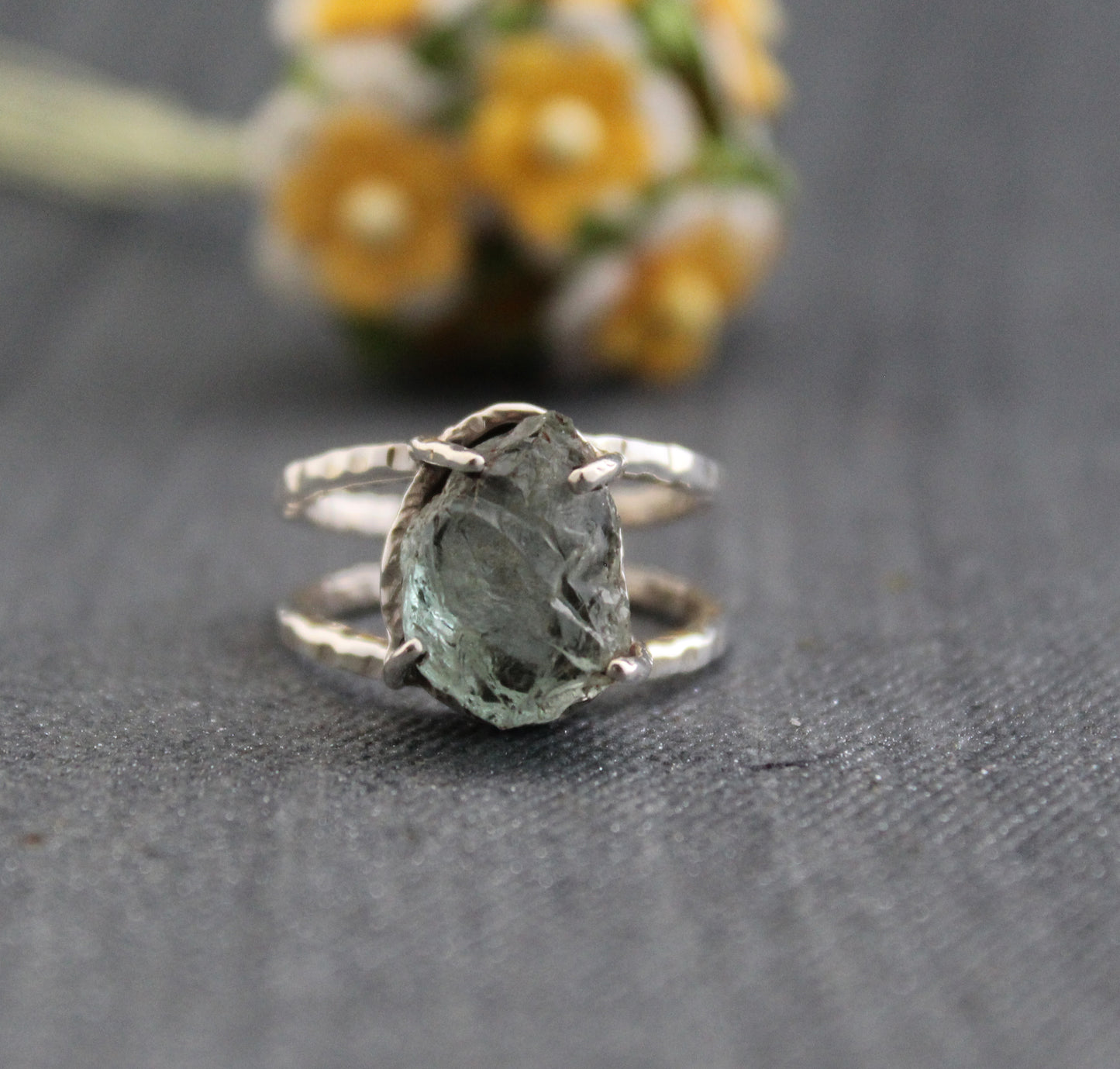 Raw Aquamarine Ring