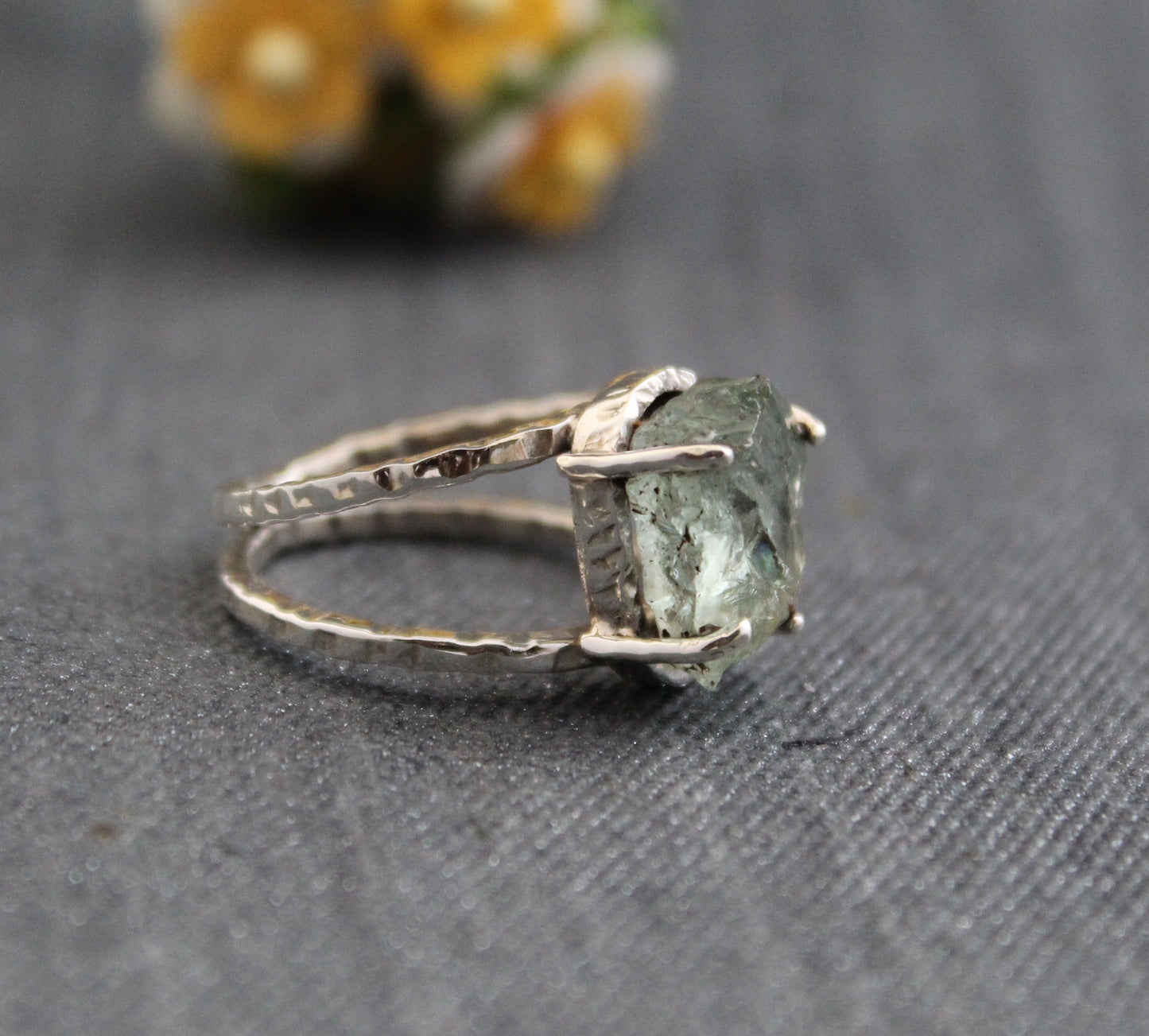 Raw Aquamarine Ring