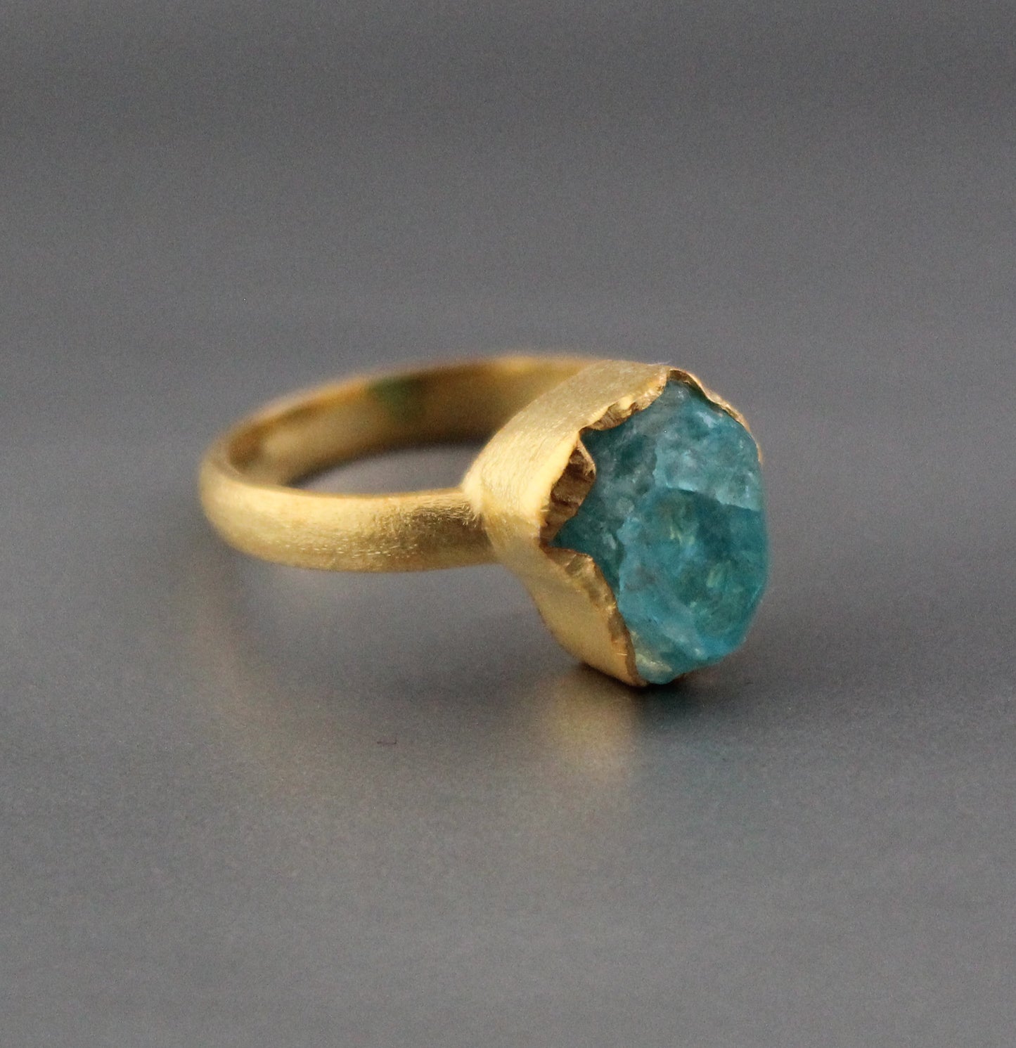 Raw Apatite Ring