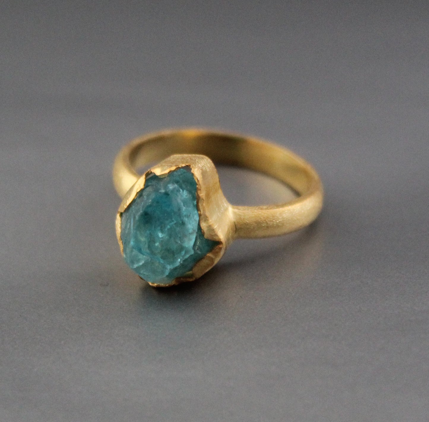 Raw Apatite Ring