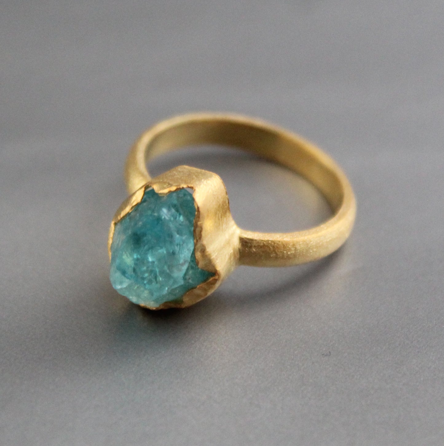 Raw Apatite Ring