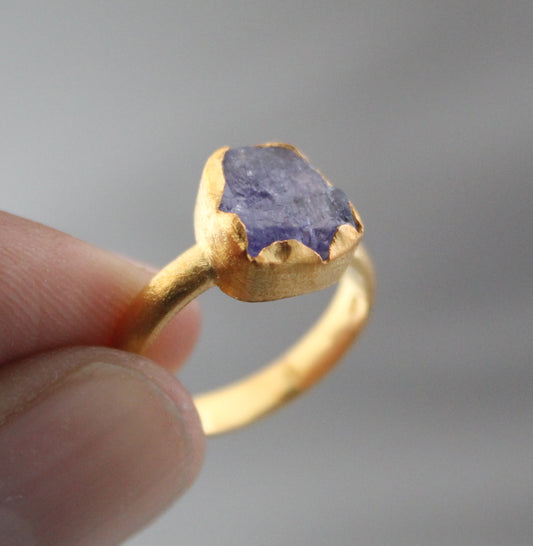 Raw Tanzanite Ring